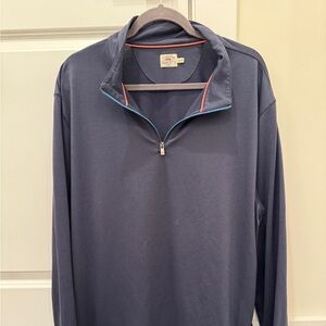Faherty Navy Performance Quarter Zip